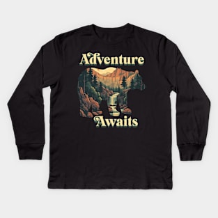 Adventure Awaits! Kids Long Sleeve T-Shirt